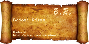 Bodosi Rózsa névjegykártya